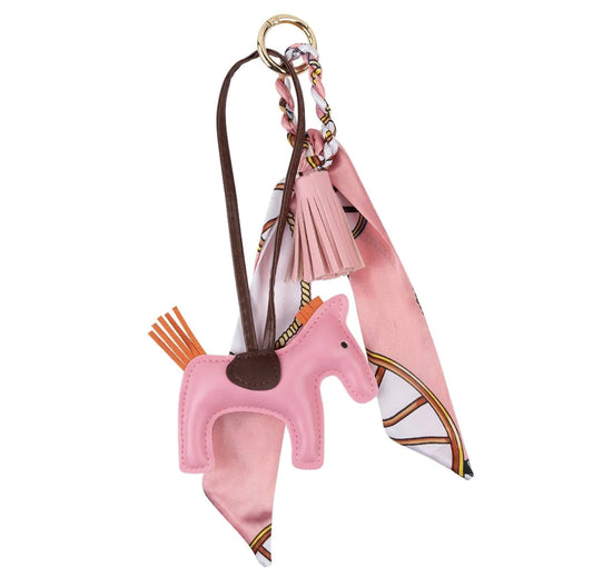 Deluxe Equestrian Key Ring - Baby Pink